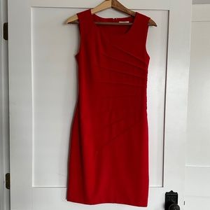 Like-new Red Calvin Klein Sheath Dress
